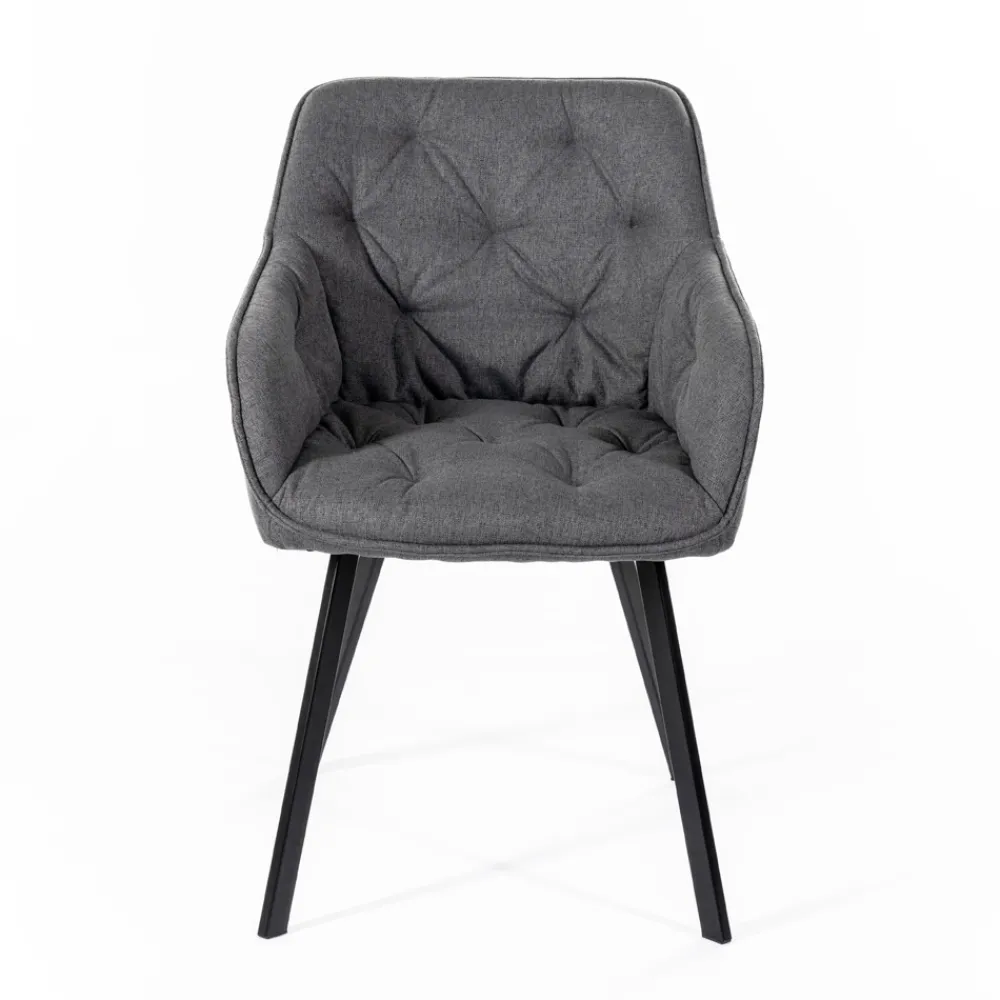 Viadurini Living Moderne Stühle-4 Wohnzimmerstühle mit Stoffsitz und Metallstruktur – Obst