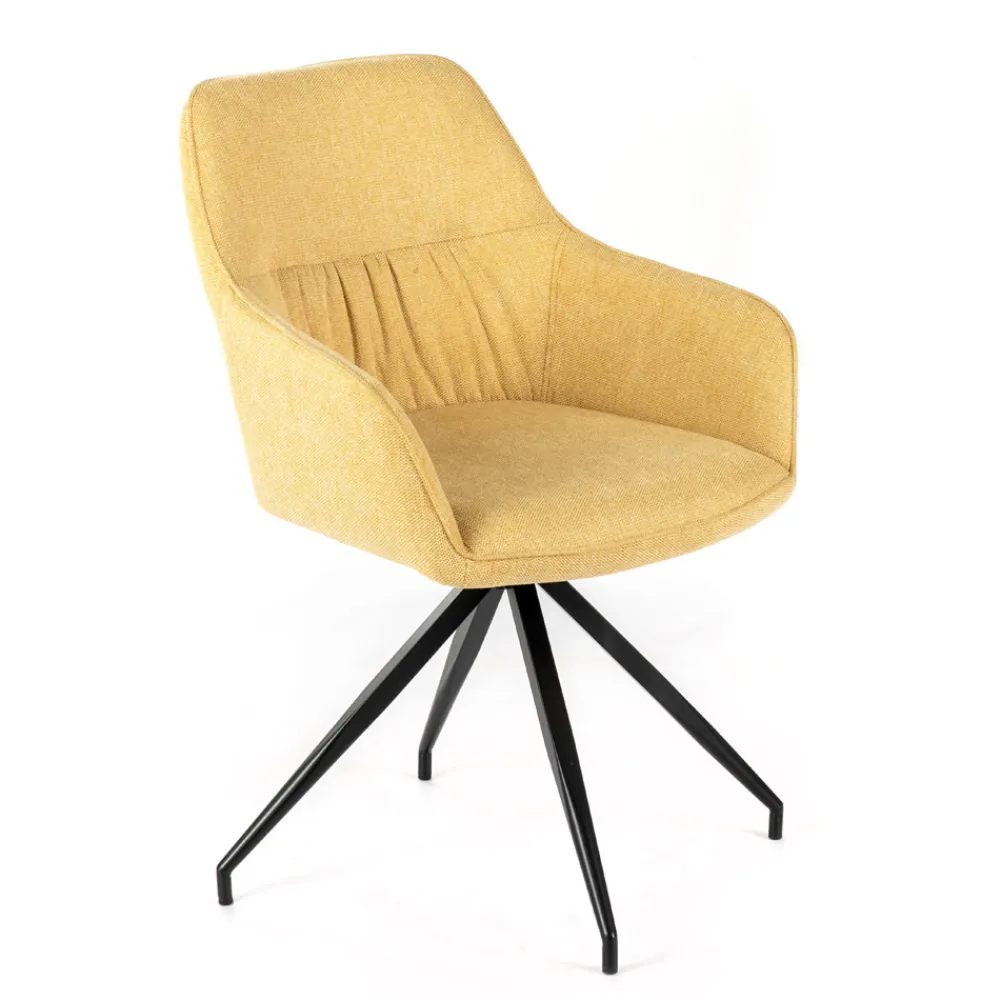 Viadurini Living Moderne Stühle-4 Wohnzimmerstühle mit Stoffsitz und Metallstruktur und -beinen – Kiefer