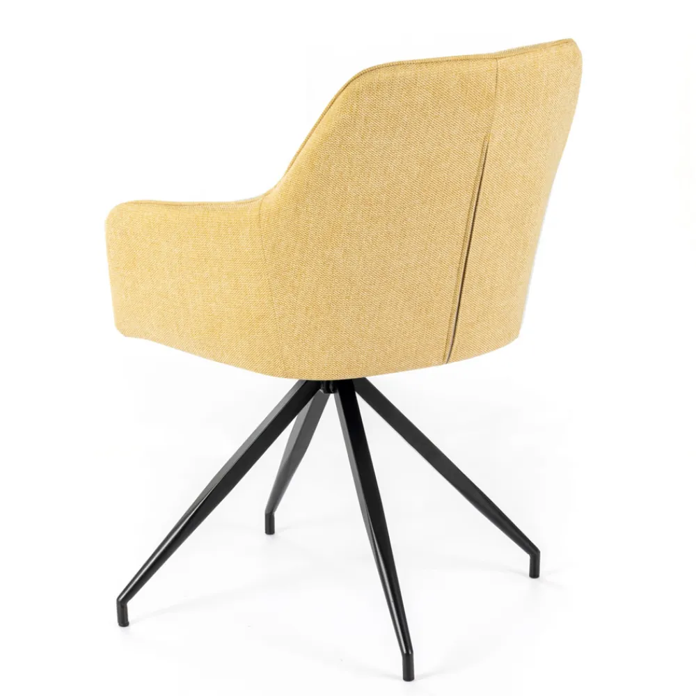 Viadurini Living Moderne Stühle-4 Wohnzimmerstühle mit Stoffsitz und Metallstruktur und -beinen – Kiefer