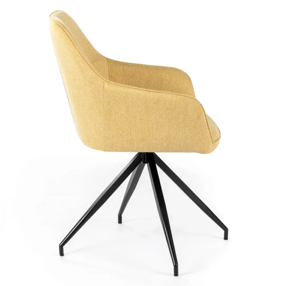 Viadurini Living Moderne Stühle-4 Wohnzimmerstühle mit Stoffsitz und Metallstruktur und -beinen – Kiefer