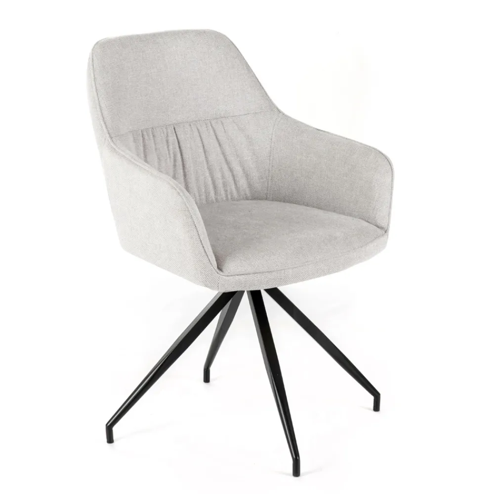 Viadurini Living Moderne Stühle-4 Wohnzimmerstühle mit Stoffsitz und Metallstruktur und -beinen – Kiefer