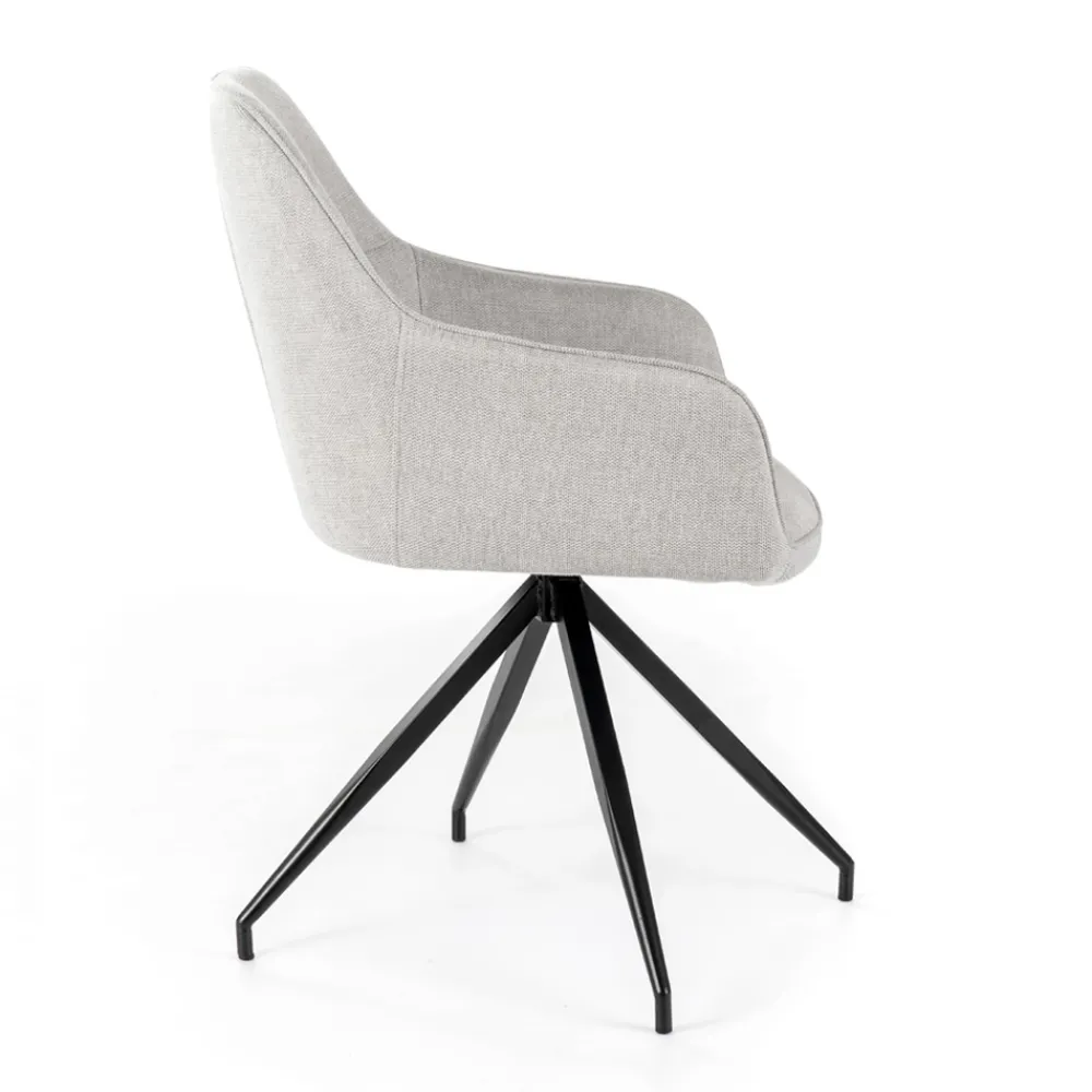 Viadurini Living Moderne Stühle-4 Wohnzimmerstühle mit Stoffsitz und Metallstruktur und -beinen – Kiefer