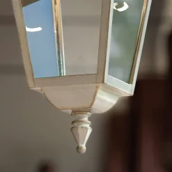 Ferroluce Design Beleuchtung-Abgehängte Außenlampe aus weißem Aluminium und handgefertigter Dekoration - Gorizia