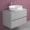 Viadurini Bathroom Badmöbel Hängend-Abgehängte Badezimmermöbel mit ovalem Waschbecken, modernes Design - Cesiro