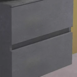 Viadurini Bathroom Badmöbel Hängend-Abgehängter Badezimmerschrank mit rundem Waschtisch, modernes Design - Dumbo