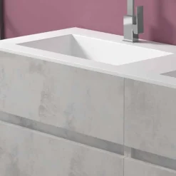 Viadurini Bathroom Badmöbel Hängend-Abgehängter Badezimmerschrank mit Doppelwaschbecken, modernes Design in 4 Ausführungen - Doublet