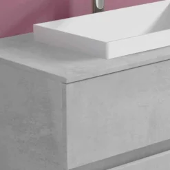 Viadurini Bathroom Badmöbel Hängend-Abgehängter Badezimmerschrank mit eingebautem Waschbecken, modernes Design - Casimira