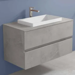 Viadurini Bathroom Badmöbel Hängend-Abgehängter Badezimmerschrank mit eingebautem Waschbecken, modernes Design - Casimira