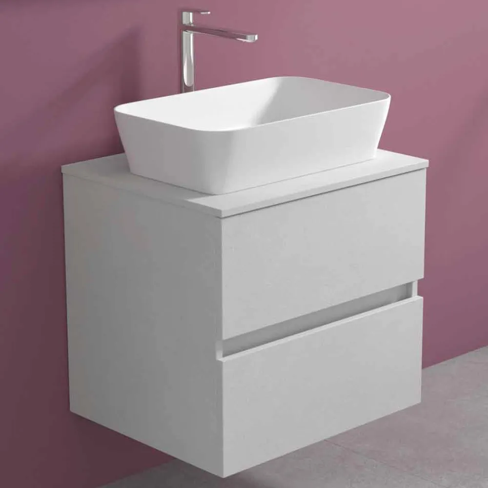 Viadurini Bathroom Badmöbel Hängend-Abgehängter Badezimmerschrank mit rechteckigem Waschtisch, modernes Design - Dumbo