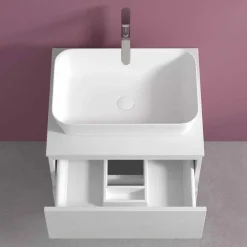 Viadurini Bathroom Badmöbel Hängend-Abgehängter Badezimmerschrank mit rechteckigem Waschtisch, modernes Design - Dumbo