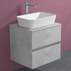 Viadurini Bathroom Badmöbel Hängend-Abgehängter Badezimmerschrank mit rechteckigem Waschtisch, modernes Design - Dumbo