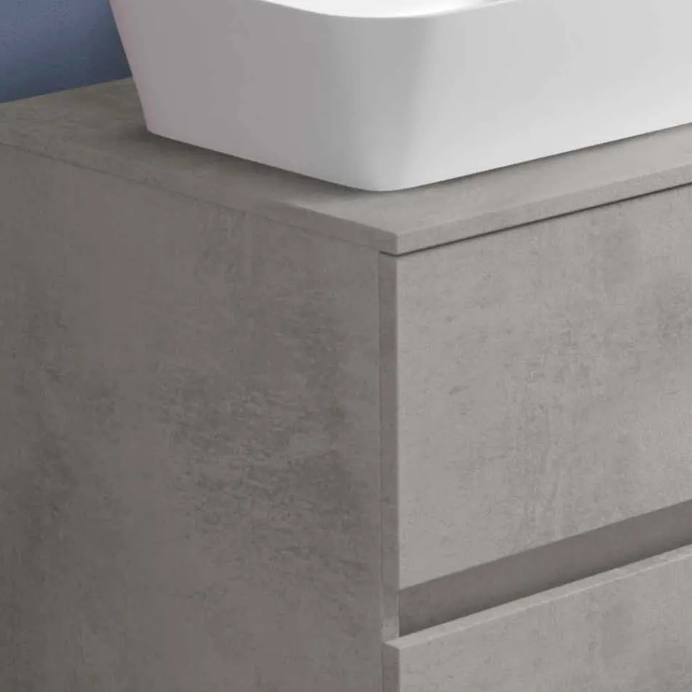 Viadurini Bathroom Badmöbel Hängend-Abgehängter Badezimmerschrank mit rechteckigem Waschtisch, modernes Design - Dumbo