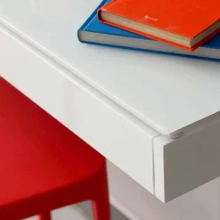 Viadurini Living Design Schreibtische-Abgehängter Schreibtisch aus Kristall mit Metallstruktur Made in Italy - Silicon