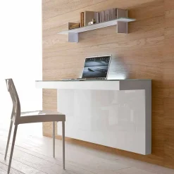 Viadurini Living Design Schreibtische-Abgehängter Schreibtisch aus Kristall mit Metallstruktur Made in Italy - Silicon