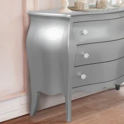 Viadurini Classic Kommoden-Abgerundete Kommode mit 3 Schubladen in verschiedenen Ausführungen, hergestellt in Italien – Gamad