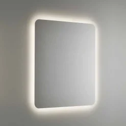 Viadurini Bathroom Badspiegel-Abgerundeter Badezimmerspiegel mit LED-Hintergrundbeleuchtung Made in Italy - Pato