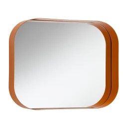 Viadurini Living Wandspiegel-Abgerundeter rechteckiger Spiegel, Metallrahmen Made in Italy - Alexandra