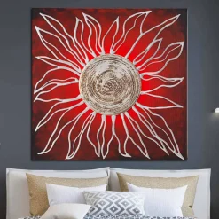 Viadurini Decor Handgemalte Bilder-Abstraktes Design Bild Merano von