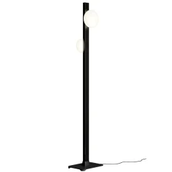 Viadurini Lighting Moderne Stehlampen-Alma Stehlampe aus Aluminium und weißem mundgeblasenem Glas