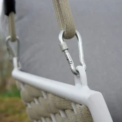 Viadurini in the Garden Gartenideen-Aluminium Gartenschaukel und Sitz mit wasserabweisenden Kissen - Strand