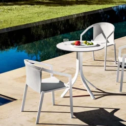 Viadurini in the Garden Gartenstühle Metall-Aluminium Outdoor Stuhl mit oder ohne Kissen, Hochwertig, 4 Stück - Filomena