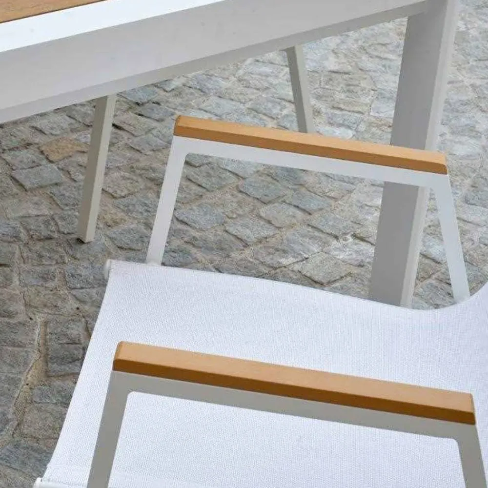 Viadurini in the Garden Metallsessel-Aluminium und Textilene Sessel mit Polywood Armlehnen - Diary