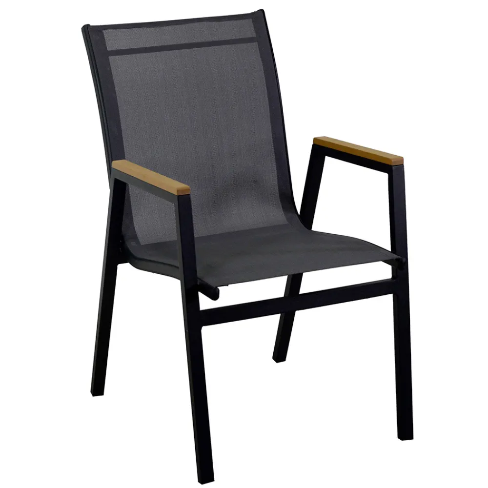 Viadurini in the Garden Metallsessel-Aluminium und Textilene Sessel mit Polywood Armlehnen - Diary