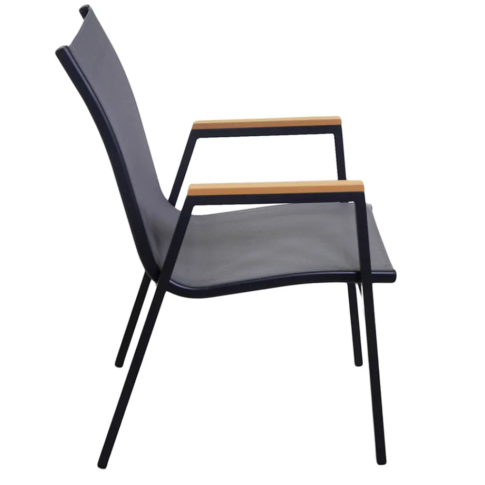 Viadurini in the Garden Metallsessel-Aluminium und Textilene Sessel mit Polywood Armlehnen - Diary