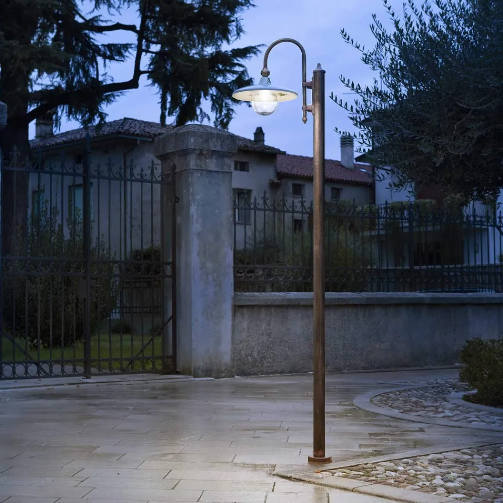 Ferroluce Gartenlampion-Aluminium-Gartenlampe mit 1 oder 2 oder 3 Lichtern Design - Campobasso