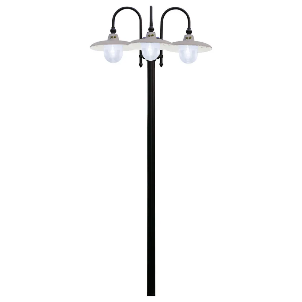 Ferroluce Gartenlampion-Aluminium-Gartenlampe mit 1 oder 2 oder 3 Lichtern Design - Campobasso