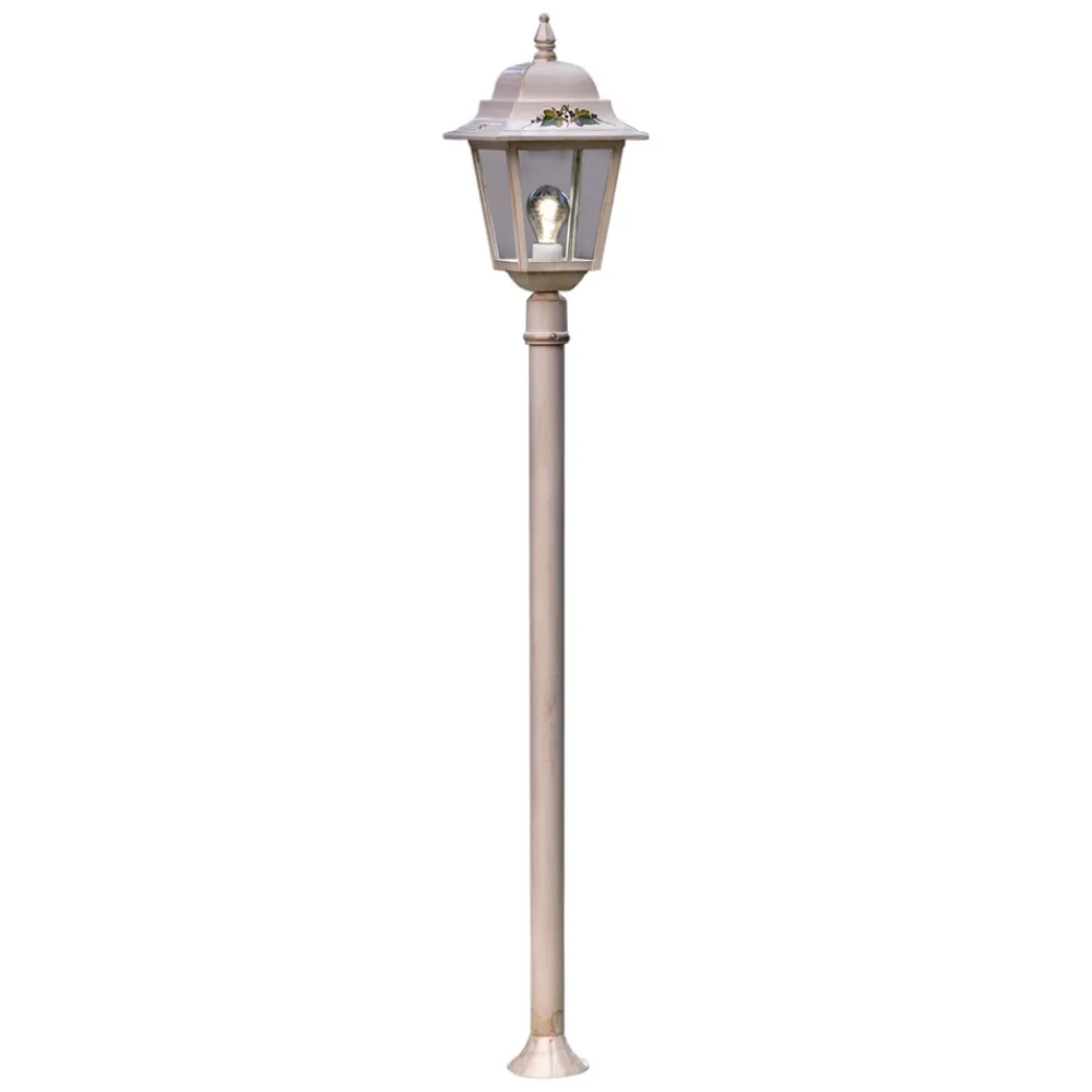 Ferroluce Gartenlampion-Aluminium-Gartenlaterne, klassische handbemalte Dekoration – Gorizia
