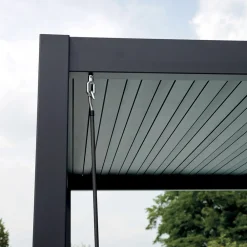 Viadurini in the Garden Gartenideen-Aluminium-Pergola mit verstellbarem Dach durch Kurbel - Eolo