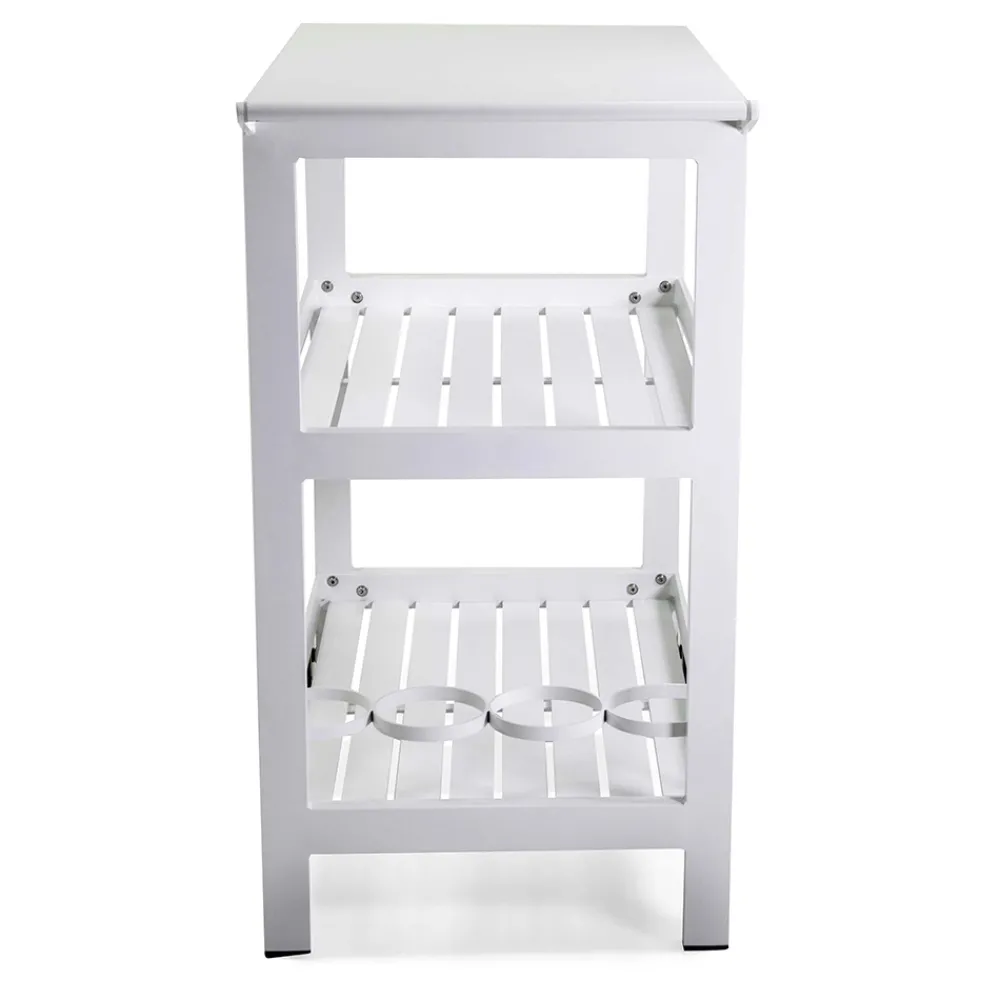 Viadurini in the Garden Gartenideen-Aluminium-Wagen mit verschiedenen Oberflächen mit Rädern und 3 Etagen - Zelt