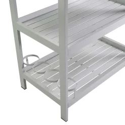 Viadurini in the Garden Gartenideen-Aluminium-Wagen mit verschiedenen Oberflächen mit Rädern und 3 Etagen - Zelt