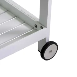 Viadurini in the Garden Gartenideen-Aluminium-Wagen mit verschiedenen Oberflächen mit Rädern und 3 Etagen - Zelt