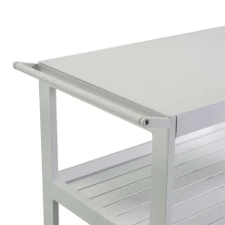 Viadurini in the Garden Gartenideen-Aluminium-Wagen mit verschiedenen Oberflächen mit Rädern und 3 Etagen - Zelt