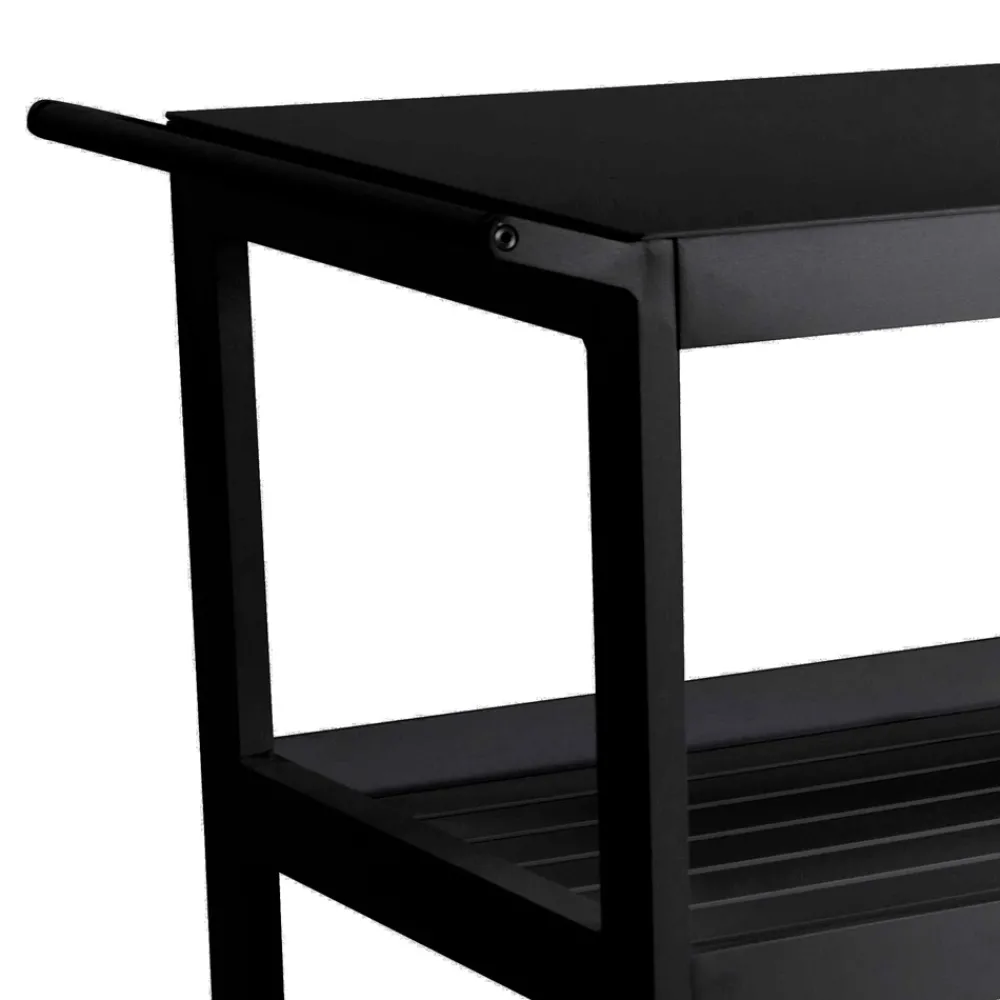 Viadurini in the Garden Gartenideen-Aluminium-Wagen mit verschiedenen Oberflächen mit Rädern und 3 Etagen - Zelt