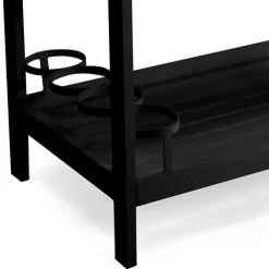 Viadurini in the Garden Gartenideen-Aluminium-Wagen mit verschiedenen Oberflächen mit Rädern und 3 Etagen - Zelt