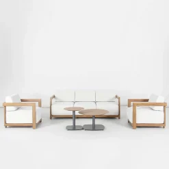 Viadurini in the Garden Garten Lounge Set-Aluminium-Wohnzimmer mit Thermotransfer-Holz-Effekt - Camper