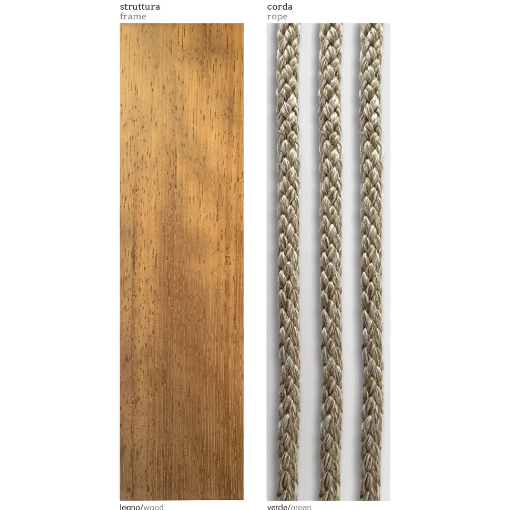 Viadurini in the Garden Gartensofas-Anbau-Gartensofa mit C-förmiger Struktur aus Holz Made in Italy - Rubik