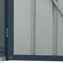 Viadurini in the Garden Gartenideen-Anlehn-Gartenschuppen aus anthrazitfarbenem Blech mit Flügeltür - Dotto