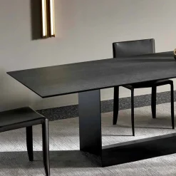 Viadurini Living Esstische Nach Mass|Esstische-Anthrazit Savoy Stone Keramik Esstisch Made in Italy - Dunkelbraun