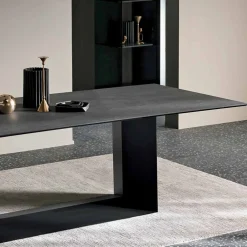 Viadurini Living Esstische Nach Mass|Esstische-Anthrazit Savoy Stone Keramik Esstisch Made in Italy - Dunkelbraun