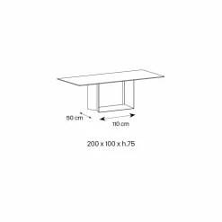 Viadurini Living Esstische Nach Mass|Esstische-Anthrazit Savoy Stone Keramik Esstisch Made in Italy - Dunkelbraun