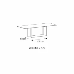 Viadurini Living Esstische Nach Mass|Esstische-Anthrazit Savoy Stone Keramik Esstisch Made in Italy - Dunkelbraun