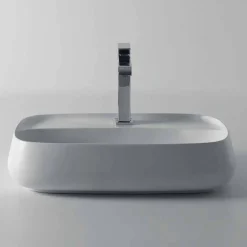 Viadurini Bathroom Keramikwaschbecken-Arbeitsplatte aus Keramik mit moderner Bauweise, hergestellt in Italien, Gaiola