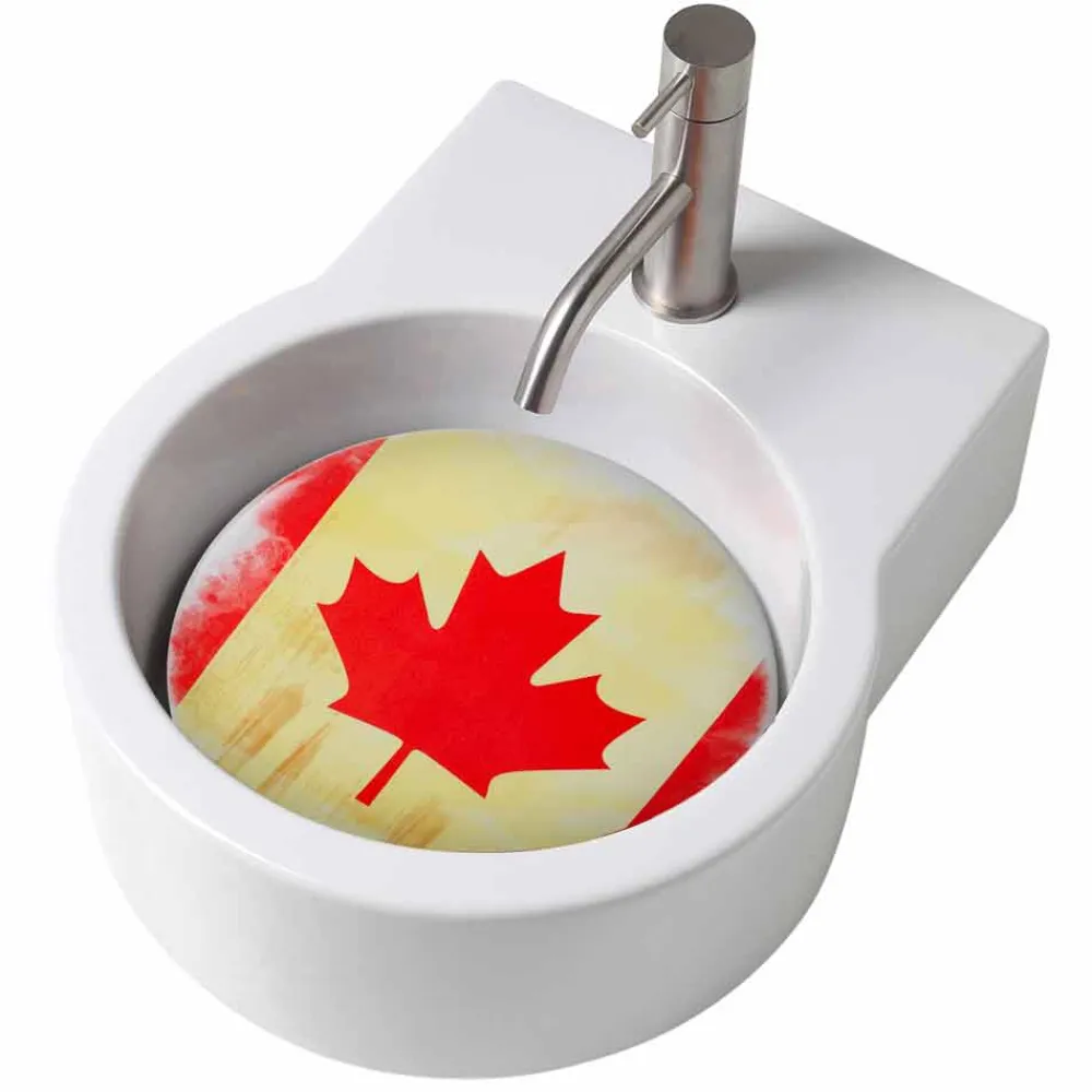 Viadurini Bathroom Keramikwaschbecken-Arbeitsplatte Design Waschbecken / Suspension in Italien Tor gemacht