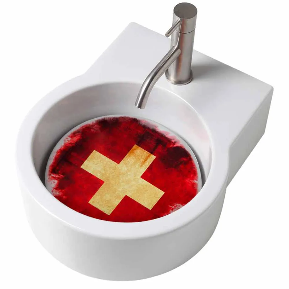 Viadurini Bathroom Keramikwaschbecken-Arbeitsplatte Design Waschbecken / Suspension in Italien Tor gemacht