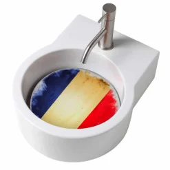 Viadurini Bathroom Keramikwaschbecken-Arbeitsplatte Design Waschbecken / Suspension in Italien Tor gemacht