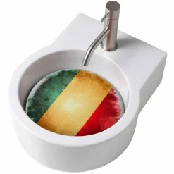 Viadurini Bathroom Keramikwaschbecken-Arbeitsplatte Design Waschbecken / Suspension in Italien Tor gemacht